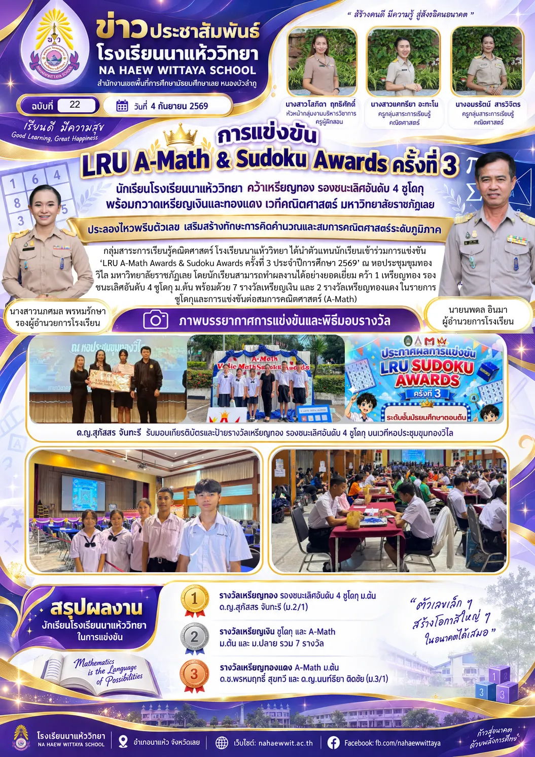 จดหมายข่าวประชาสัมพันธ์ ฉบับที่ 22 วันที่ 7 กันยายน 2569